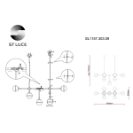SL1157.303.09 Светильник подвесной ST-Luce Бронза/Белый E14 9*40W