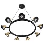 8233/9 COMFI LN25 черный/золото, металл Подвесной светильник GU10 LED 9*7W 220V LAMINA