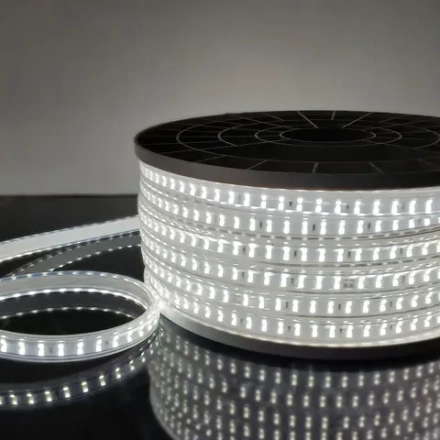 Лента светодиодная Лента светодиодная 220V 18W 180Led 2835 IP65, холодный белый, 50 м, двухрядная
