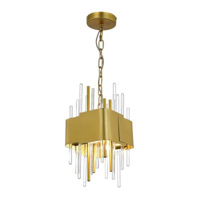 SL1633.203.04 Люстра подвесная ST-Luce Матовое золото/Матовое золото,Прозрачный E14 4*40W