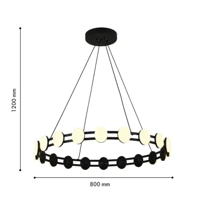 Подвесная люстра Moti 4601-8P, 20*LED*2W, 3600LM, 3000K. ТМ F-Promo