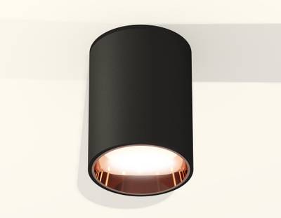 Комплект накладного светильника XS6313024 SBK/PPG черный песок/золото розовое полированное MR16 GU5.3 (C6313, N6114)