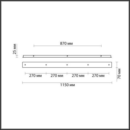 4505/5 SUSPENTIONI LN20 234 хром Основание для подвесов   220V MOLTO