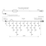 Светодиодная гирлянда ARD-EDGE-CLASSIC-2400x600-CLEAR-88LED-MILK-STD White (230V, 6W) (Ardecoled, IP65)