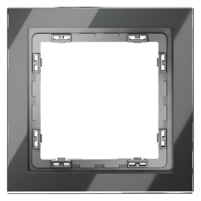 VLS110107 Рамка стеклянная VOLTUM S70 на 1 пост, (графит, стекло) (ТМ Maytoni)