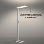 359545 LEDO (В 2-Х КОРОБКАХ) NT25 000 белый Торшер светодиодный диммир. полного спектра IP20 LED 50W+50W 180-265V 4000K 6500Лм STUDI