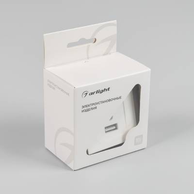 Механизм USB розетки SCT-MUAC-PL-WH-V (5V, 3A, QC4) (Arlight, -)