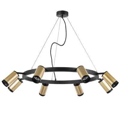 LR01840837 Люстра RULLO 8х50W GU10 ЧЕРНЫЙ/ЗОЛОТО (571018+214440-8+203437-8)