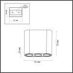 7092/8CL HIGHTECH ODL25 399 Потолочный светильник черный/металл/акрил IP20 LED 8W 3000K 220V SMALL