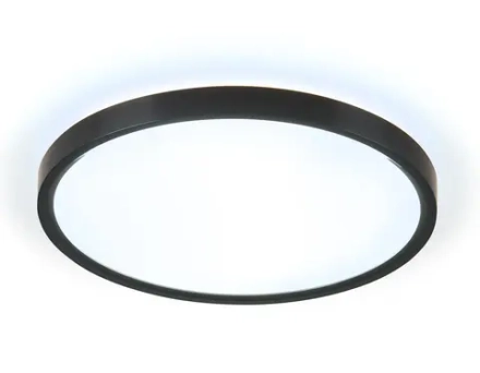 Потолочный светодиодный светильник FZ3055 BK черный IP44 33W+10W 6400+6400К D375*40 (Без ПДУ)