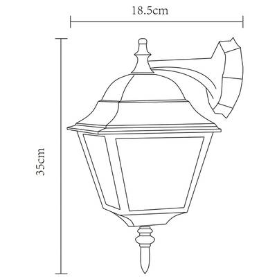 Уличный настенный светильник Arte Lamp BREMEN A1012AL-1BK, 1хE27