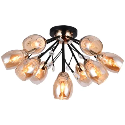 IL1284-10CPA-29 BK GD светильник потолочный ILLUMICO, E27х10