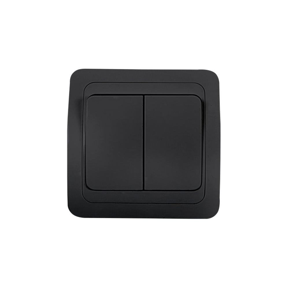 Выключатель 2-кл. CLASSICO 2023B черн. IN HOME 4690612061085