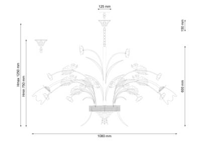 Люстра Lucia Tucci Fiori di rose 1760.12