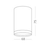 ST113.442.05 Светильник потолочный Черный LED 1*5W 4000K 390Lm Ra&gt;80 120° IP20 D68xH75 170-240V