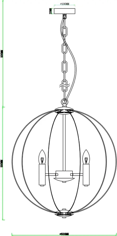 Подвесная люстра Arte Lamp CASTULA A7013SP-6BK, 6хE14