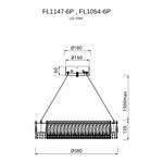 Люстра подвесная Vetto Chrome FL1054-6P, LED