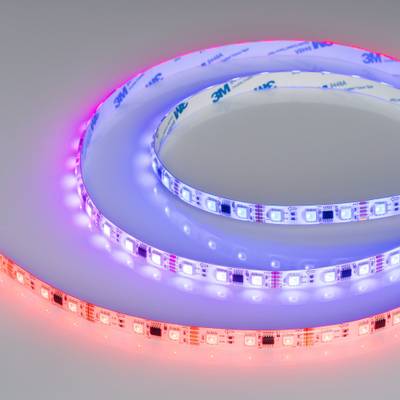 Светодиодная лента герметичная DMX-SE-B60-10mm 12V RGB-PX3 (14 W/m, IP65, 5060, 5m) (Arlight, бегущий огонь)