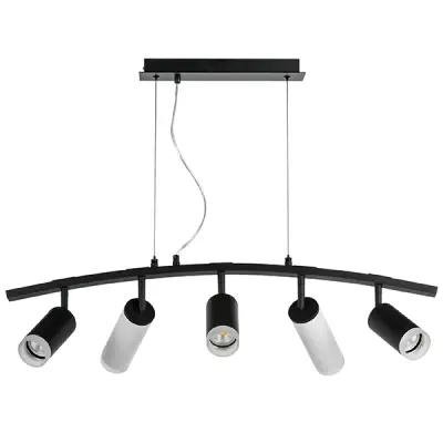 LR7353738620 Люстра RULLO 5х50W GU10 ЧЕРНЫЙ/БЕЛЫЙ (571735+214437-3+214486-2+202430-5)