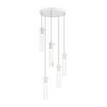 5058/25LB PENDANT ODL24 325 белый/прозрачный/металл/стекло Люстра каскадная LED 5*5W 3000K SCROW