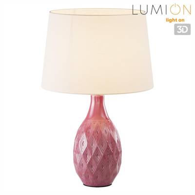 8137/1T MODERNI LN25 000 красный/белый, керамика/текстиль Настольная лампа Е27 1*60W 220V YARA