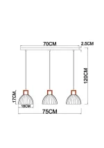Подвесной светильник Arte lamp CAPRICE A4184SP-3BR, 3хE27
