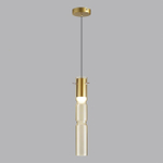 5059/5LA PENDANT ODL24 459 золотой/янтарный/металл/стекло Подвес LED 5W 3000K SCROW