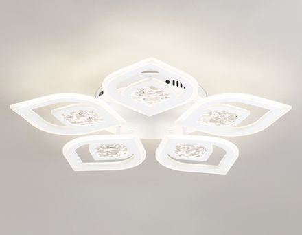 Светильник потолочный светодиодный с пультом FA4292/5 WH белый 120W 3000K+6400K/4200K/6400K+3000K D680*80 (ПДУ ИК)