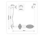 Светильник светодиодный подвесной LH11010 BK/FR черный/белый матовый 32W 3000K 915*220*220