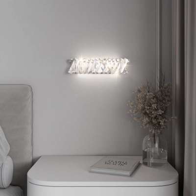Светодиодный настенный светильник с хрусталем 101005 LED никель хрусталь Strotskis, LED