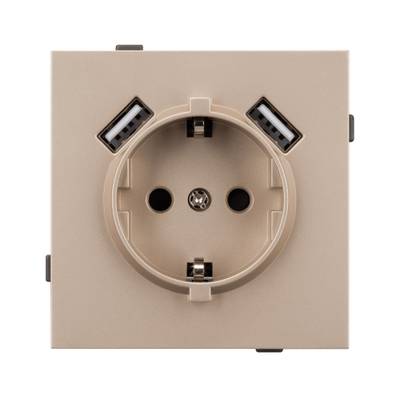 Механизм розетки с USB зарядкой SCT-TENDO-MUAA-PL-GD (230V, 16A) (Arlight, -)