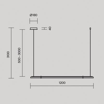 Подвесной светильник Plume 3000К 20Вт, MOD340PL-L20BS3K. TM Maytoni