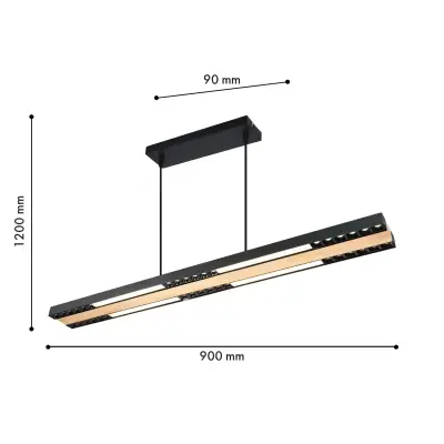 Подвесная люстра Zebra 4440-4P, LED*24W, 2500LM, 4000K. ТМ F-Promo