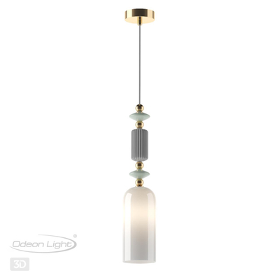 4861/1A CLASSIC ODL_EX21 131 золото/разноцветн./керамика/стекло Подвес E14 1*40W CANDY