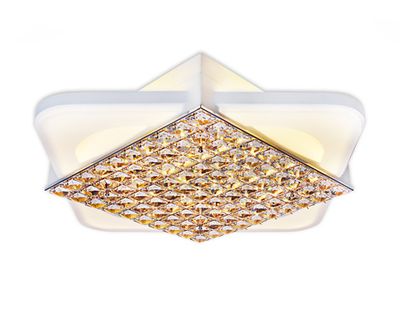 Потолочный светодиодный светильник с пультом FA124 WH белый 104W 510*510*110 (ПДУ РАДИО 2.4)