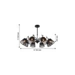 Потолочная люстра Eget 2197-8U, 8*E14*40W. ТМ F-Promo