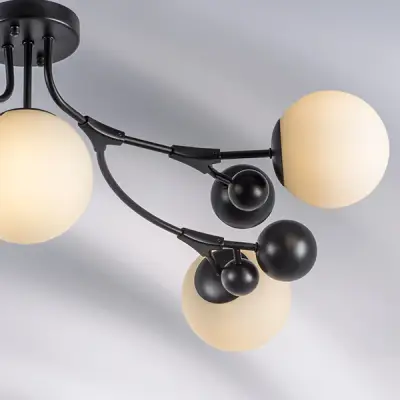 815557 Люстра CROCO 5х5W (led) G9 ЧЕРНЫЙ МАТОВЫЙ/БЕЛЫЙ Lightstar