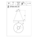 ST604.443.34 Светильник подвесной ST-Luce Черный/Белый LED 1*34W 4000K