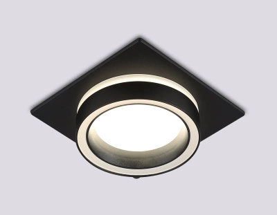 Светильник встраиваемый TN52422 BK/FR черный/белый матовый GX53 max 12W 105*105*45