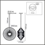 8383/1 ECO LN черный/бежевый, металл/бамбук Подвес E27 40W 220V CHAKRA