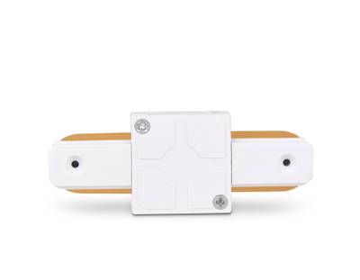 Коннектор прямой однофазный для соединения трековых шинопроводов GL7065 WH белый