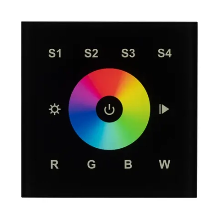 INTELLIGENT ARLIGHT Сенсорная панель DALI-901-11-1G-4SC-RGBW-DT8-IN Black (BUS/230V) (IARL, IP20 Пластик, 3 года)
