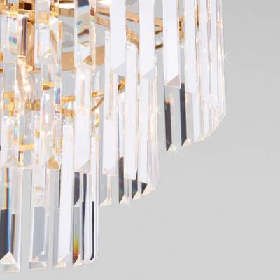 Умная подвесная хрустальная люстра 10130/8 золото