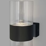 Настенный светодиодный светильник со стеклянным плафоном 40021/1 LED чёрный/прозрачный