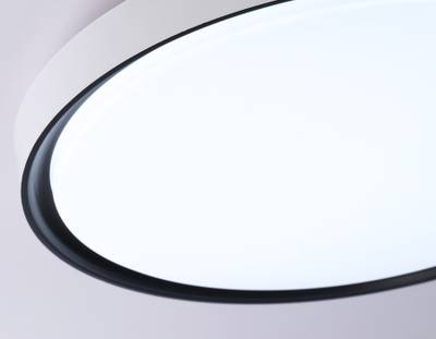 Потолочный светодиодный светильник FZ1247 WH/BK белый/черный IP54 20W 5000K D300*60 (Без ПДУ)