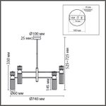 8277/8 MODERNI сатин никель/прозрачный, металл/стекло Люстра Е14 8*40W 220V DENVER