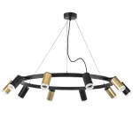 LR0204053750 Люстра RULLO 10х50W GU10 ЧЕРНЫЙ/ЗОЛОТО (571020+214440-5+214437-5+202430-10)