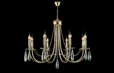 Люстра Crystal Lux VICTORIA SP8 GOLD/AMBER 3340/308