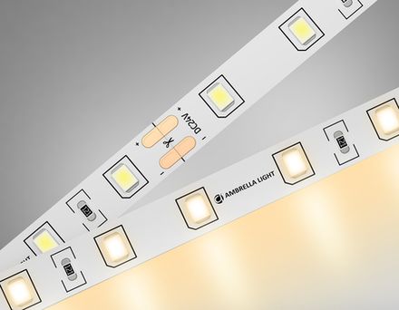 Светодиодная лента GS3001 2835 60Led/ 6W m/ 24V IP20 3000K/ 5000*8*1.2mm/ кратность резки 100mm (2 конт.)