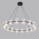 8341/54L LEDIO LN26 228 черный/прозрачный металл/акрил Люстра подвесная LED 54W 3000K 220V VINORA
